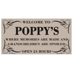USA Novelty Number Plate - Welcome To Poppys