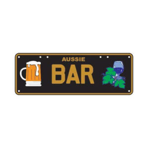 Novelty Number Plate Bar Sign - AUSSIE BAR
