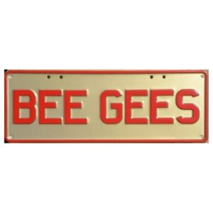 Novelty Number Plate - Bee Gees