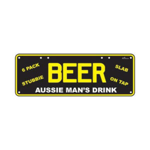 Novelty Number Plate Bar Sign  - BEER - Aussie Man's Drink