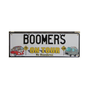 Novelty Number Plate - Boomers On Tour No Boundaries