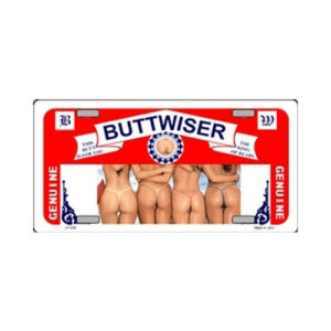 USA Novelty Number Plate - Buttwiser Beer Girls In Thongs