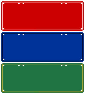 Custom Novelty Number Plate (Blank)