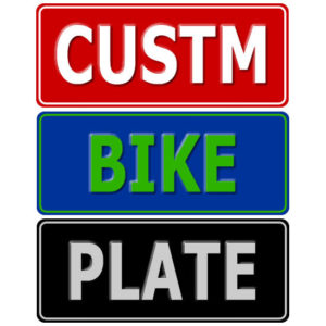 Custom Novelty Number Plate - Motorcycle Size