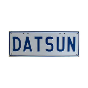 DATSUN Novelty Number Plate (Blue on White)