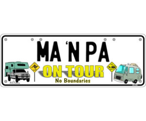 Novelty Number Plate - Ma N Pa On Tour No Boundaries
