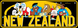 Novelty Number Plate - New Zealand - Animated Bar Scene