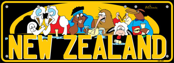 Novelty Number Plate - New Zealand - Animated Bar Scene
