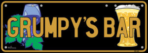 Novelty Number Plate - Grumpys Bar - Graphics