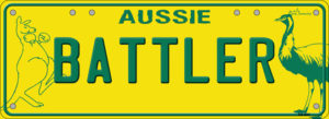 Novelty Number Plate - Aussie Battler