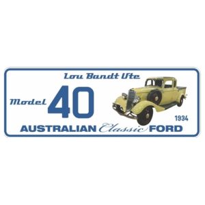 Novelty Number Plate - Ford - Lou Bandt Ute