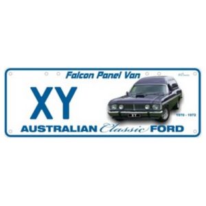 Novelty Number Plate - Ford XY Falcon Panel Van Sm