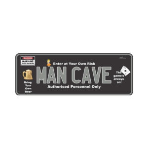 Novelty Number Plate - Man Cave (Graphics)
