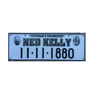 Novelty Number Plate - Ned Kelly 11-11-1880