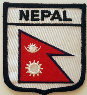 Nepal Flag Embroidered Patch