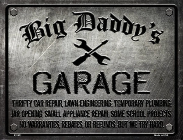 Sign - Big Daddys Garage