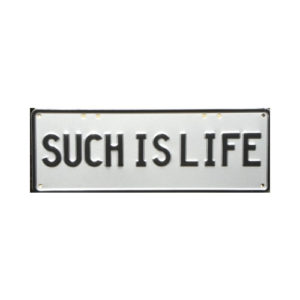 Novelty Number Plate - Such Is Life - Black on Silver
