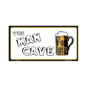 USA Novelty Number Plate - The Man Cave With Beer Mug