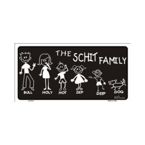 USA Novelty Number Plate - The Schit Family