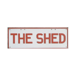 Novelty Number Plate - The Shed (Red on White)