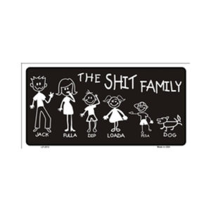 USA Novelty Number Plate - The Shit Family