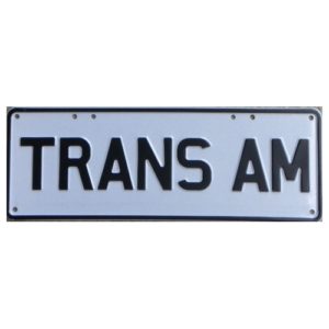 Novelty Number Plate - Trans Am