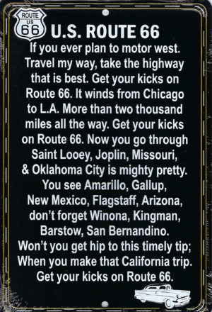 Parking Sign - Route 66 Words To Song