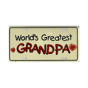 USA Novelty Number Plate - World's Greatest Grandpa