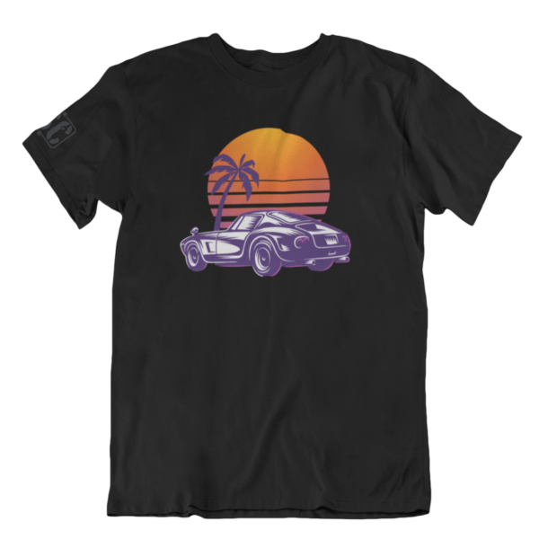 Sierra Charlie Retro Car Sunset T-Shirt