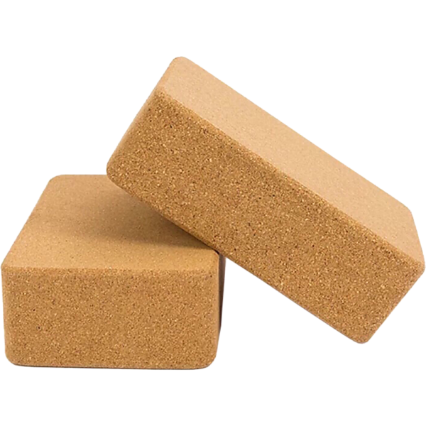 2x ECO-Friendly Cork Yoga Block Organic Yoga Prop Accessory Exercise Brick