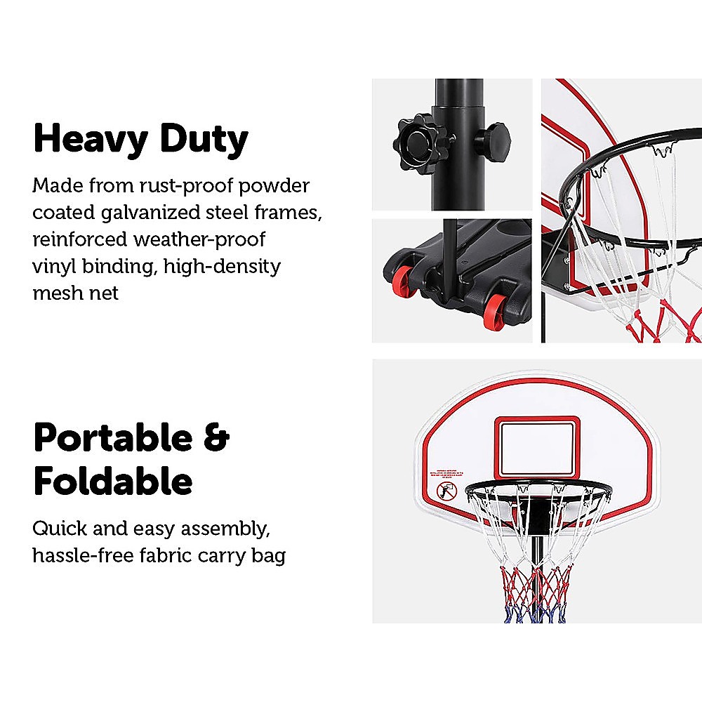 Goplus Portable Basketball Hoop Outdoor, 6.5FT- 10FT Height Adjustable –  GoplusUS