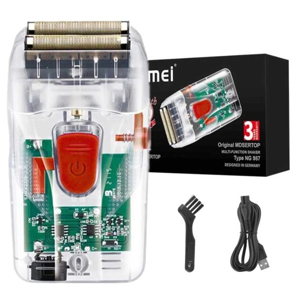 USB Rechargable Foil Shaver With See Through Case