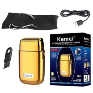 USB Rechargable Reciprocating Titanium Hypoallergenic Foil Shaver Gold
