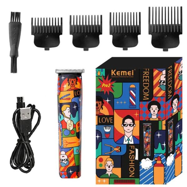 USB Rechargable Professional Slim Hair Trimmers Clippers With 4 Combs
